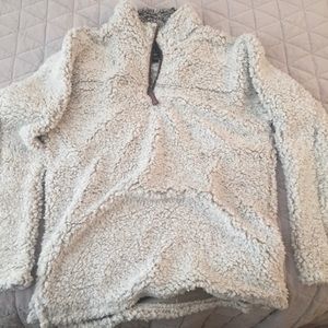 True Grit Frosty Tipped Sherpa Pullover NWOT
